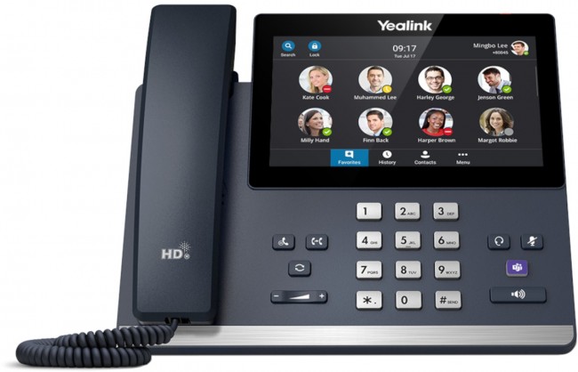 IP-телефон Yealink MP56 for Business, цветной сенсорный экран, PoE, GigE, без БП IP-телефон Yealink MP56 for Business, цветной сенсорный экран, PoE, GigE, без БП