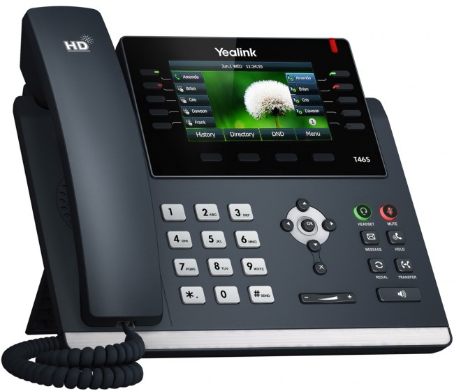 IP-телефон Yealink SIP-T46S for Business, PoE, GigE, без БП