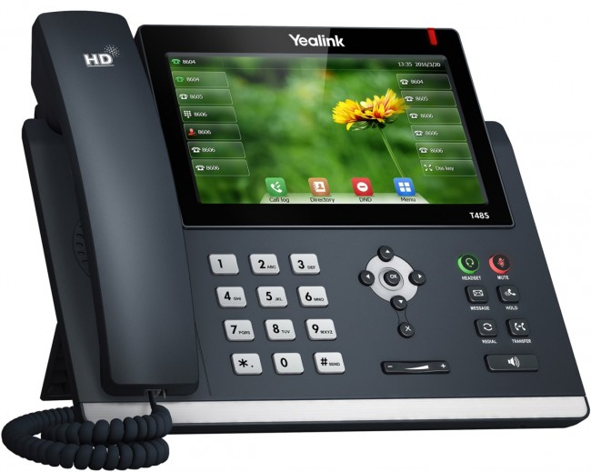 IP-телефон Yealink SIP-T48S for Business, цветной сенсорный экран, PoE, GigE, без БП, ЛК