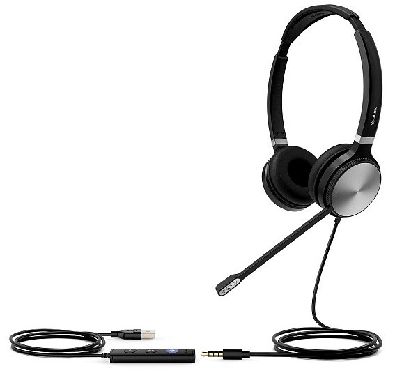 Проводная гарнитура Yealink UH36 Dual, HD звук, USB и 3,5 mm jack Проводная гарнитура Yealink UH36 Dual, HD звук, USB и 3,5 mm jack