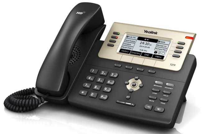 Настольный телефон Yealink SIP-T27G, 6 аккаунтов, BLF, PoE, GigE