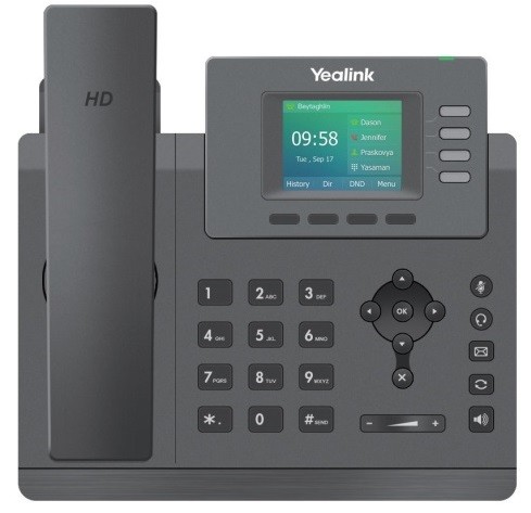 Настольный телефон Yealink SIP-T33G, 4 аккаунта, цветной экран, PoE, GigE, с серебристыми кнопками Настольный телефон Yealink SIP-T33G, 4 аккаунта, цветной экран, PoE, GigE, с серебристыми кнопками