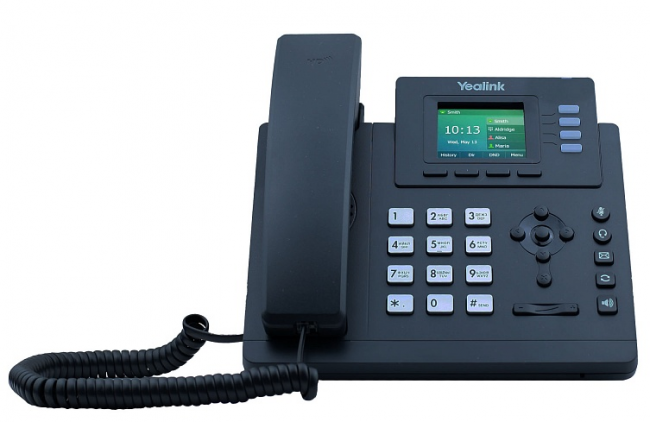 Настольный телефон Yealink SIP-T33G, 4 аккаунта, цветной экран, PoE, GigE, с серебристыми кнопками Настольный телефон Yealink SIP-T33G, 4 аккаунта, цветной экран, PoE, GigE, с серебристыми кнопками