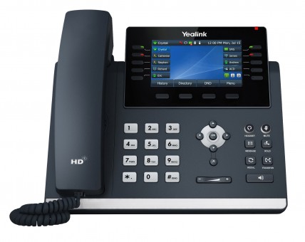 Настольный телефон Yealink SIP-T46U, цветной экран, 2 порта USB, 16 аккаунтов, BLF,  PoE, GigE, без БП Настольный телефон Yealink SIP-T46U, цветной экран, 2 порта USB, 16 аккаунтов, BLF,  PoE, GigE, без БП