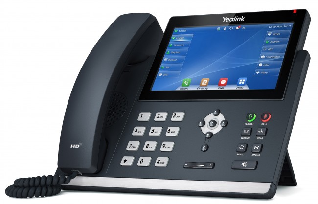 Настольный телефон Yealink SIP-T48U, цветной сенсорный экран, 2 порта USB, 16 аккаунтов, BLF,  PoE, GigE, без БП