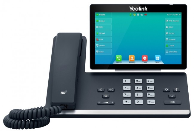 Настольный телефон Yealink SIP-T57W, цветной сенсорный экран, WiFi, Bluetooth, GigE, без видео, без БП Настольный телефон Yealink SIP-T57W, цветной сенсорный экран, WiFi, Bluetooth, GigE, без видео, без БП