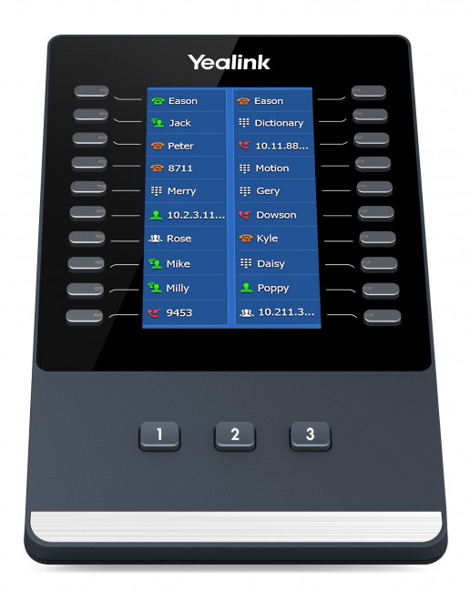 Модуль расширения Yealink EXP43 с цветным LCD-дисплеем для телефонов SIP-T43U, SIP-T46U, SIP-T48U