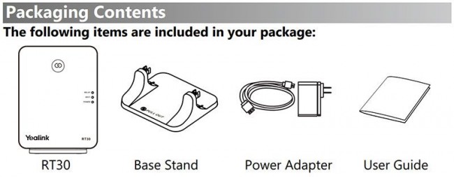 DECT-репитер Yealink RT30 для SIP-телефонов W52P/W53P/W60P/W41P/W60B/CP930W-Base DECT-репитер Yealink RT30 для SIP-телефонов W52P/W53P/W60P/W41P/W60B/CP930W-Base
