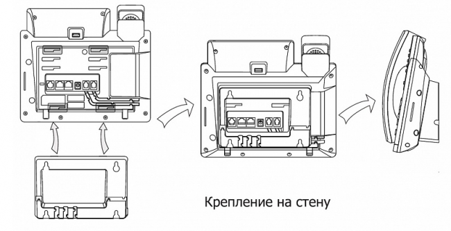 Кронштейн для крепления на стену телефона Yealink SIP-T46U(S) Кронштейн для крепления на стену телефона Yealink SIP-T46U(S)